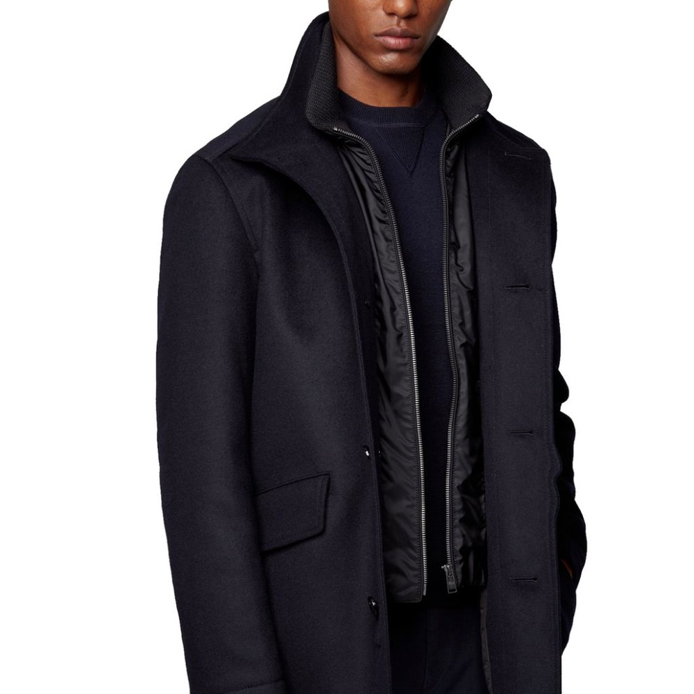 Hugo Boss Coxtan Virgin Wool Cashmere Coat Jacket - Picture 1 of 12
